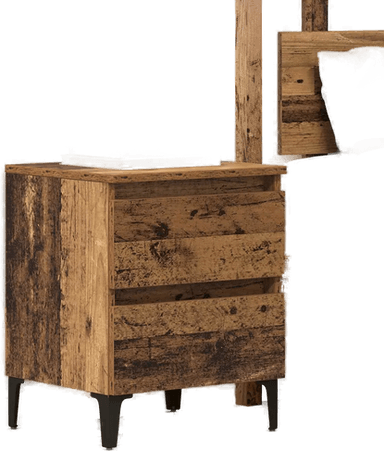 Vidaxl Nattbordskap Gammelt tre