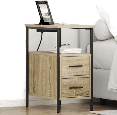 Vidaxl Nattbordskap 2 pcs Sonoma eik