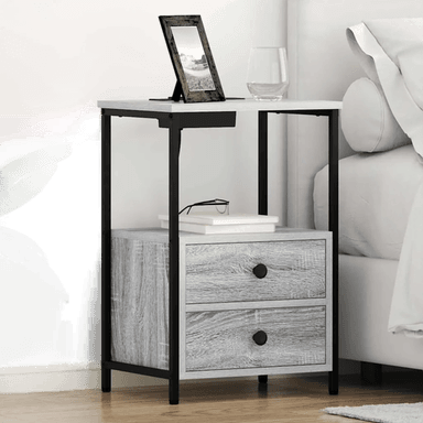 Vidaxl Nattbordskap Grå Sonoma 40 x 31 x 60 cm