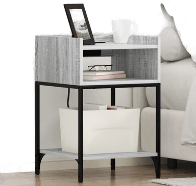 Vidaxl Nattbordskap Grå Sonoma 40 x 40 x 61 cm