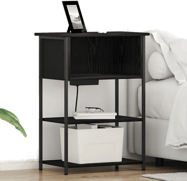 Vidaxl Nattbordskap Svart Eik