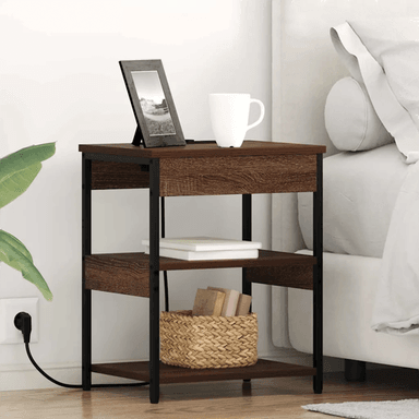 Vidaxl Nattbordskap Brun Eik