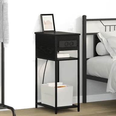 Vidaxl Nattbordskap Svart Eik