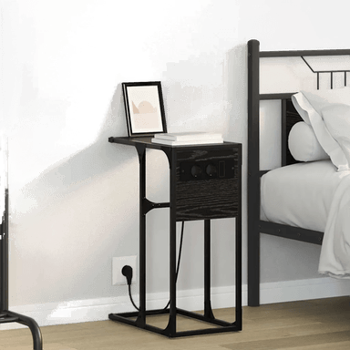 Vidaxl Nattbordskap Svart Eik