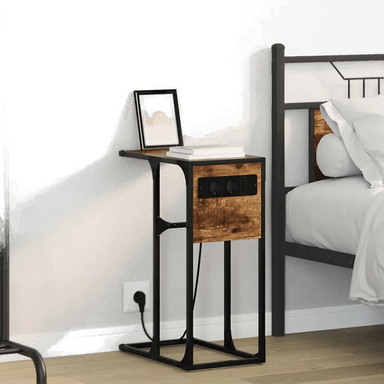 Vidaxl Nattbordskap Røkt eik