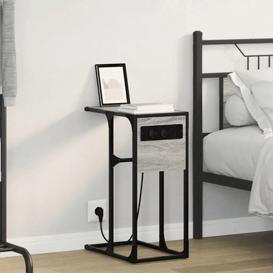 Vidaxl Nattbordskap Grå 41,5 x 26 x 60,5 cm