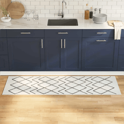 Vidaxl Kjøkken teppe Hvit 180 x 60 cm