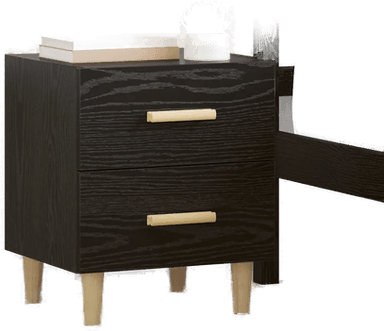 Vidaxl Sengeskap 2 pcs Svart Eik