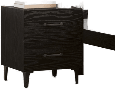 Vidaxl Sengeskap 2 pcs Svart Eik