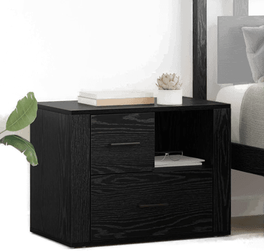 Vidaxl Nattbordskap Svart Eik