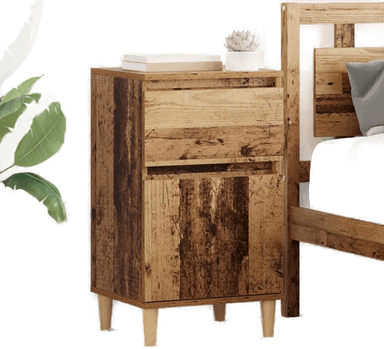 Vidaxl Nattbordskap Gammelt tre 40 x 35 x 70 cm