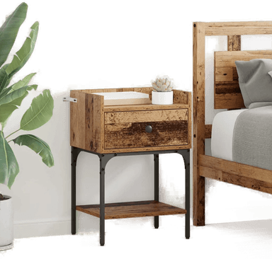 Vidaxl Nattbord 2 stk Gammelt tre