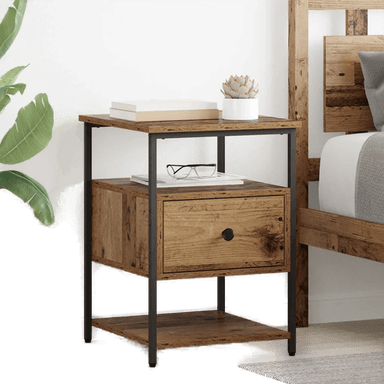 Vidaxl Nattbordskap 2 stk Gammelt tre