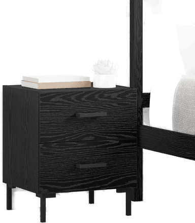 Vidaxl Nattbordskap Svart Eik