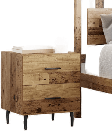 Vidaxl Nattbordskap Gammelt tre 40 x 35 cm