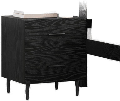 Vidaxl Nattbordskap Svart Eik