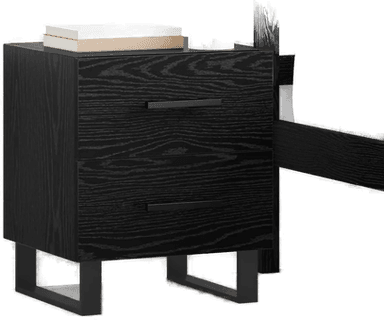 Vidaxl Nattbordskap 2 stk Svart Eik