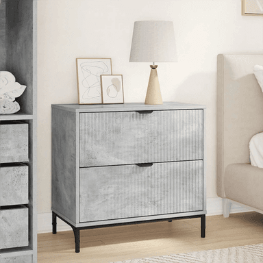 Vidaxl Nattbord Betonggrå 63,5 x 36 x 61 cm