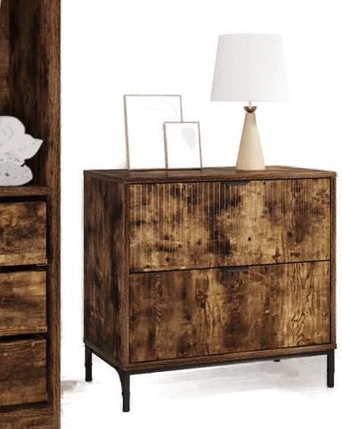 Vidaxl Nattbord Røkt eik 63,5 x 36 x 61 cm