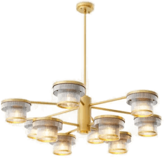 Eichholtz Andromeda lysekrone antikk messing