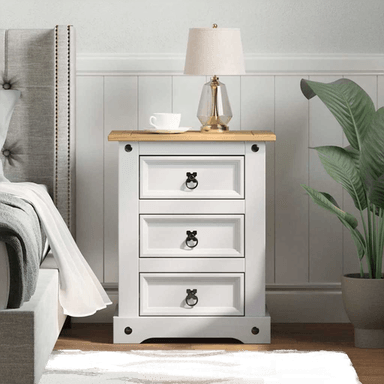 Vidaxl Nattbord Hvit 53 x 39 x 66 cm