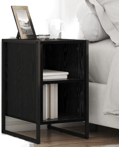 Vidaxl Nattbord Svart Eik 39.5 x 30 x 50 cm