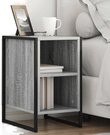 Vidaxl Nattbord Grå Sonoma 39.5 x 30 x 50 cm