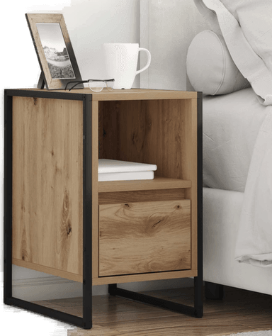 Vidaxl Nattbord Eik 39,5 x 30 x 50 cm