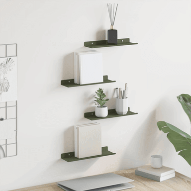 Vidaxl Vegghylle 30 x 9 cm Olivengrønn