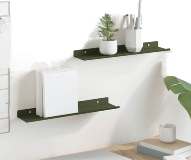 Vidaxl Vegghylle 40 x 9 cm Olivengrønn