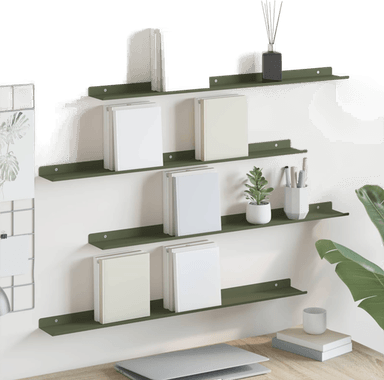 Vidaxl Vegghylle 80 x 9 cm Olivengrønn