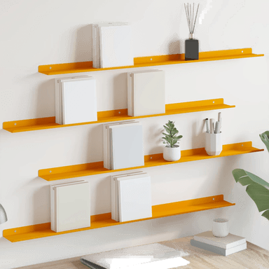 Vidaxl Vegghylle 100 x 9 cm Sennepsgul