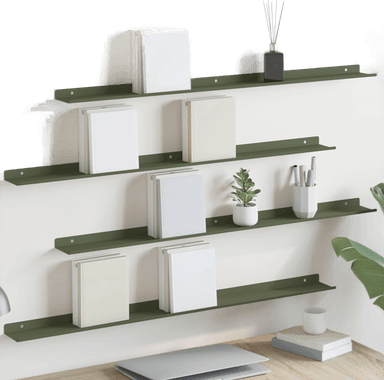 Vidaxl Vegghylle 100 x 9 cm Olivengrønn