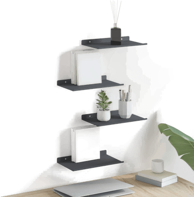 Vidaxl Vegghylle 4 pcs Antrasitt 30 x 18 cm