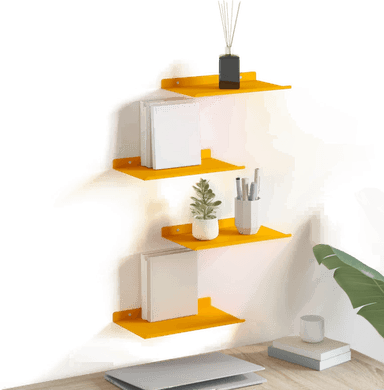 Vidaxl Vegghylle 4 pcs Sennepsgul