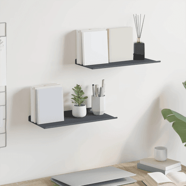 Vidaxl Vegghylle 2 pcs Antrasitt 40 x 18 cm