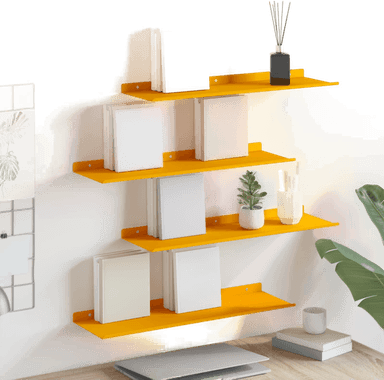 Vidaxl Vegghylle 60 x 18 cm Sennepsgul