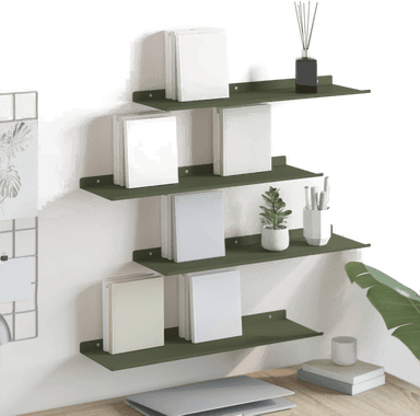 Vidaxl Vegghylle 60 x 18 cm Olivengrønn