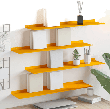 Vidaxl Vegghylle 80 x 18 cm Sennepsgul