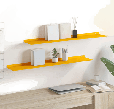 Vidaxl Vegghylle 2 pcs Sennepsgul