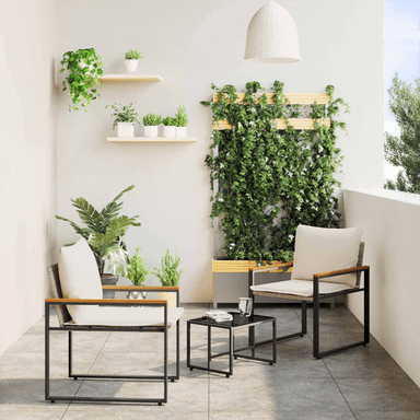 Vidaxl Møbelsett 3 pcs Beige og kremhvitt