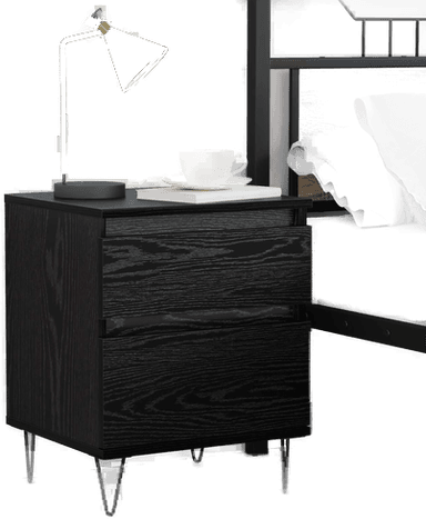 Vidaxl Sengeskap Svart Eik 40 x 35 x 50 cm