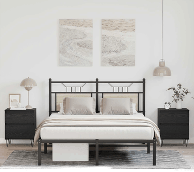 Vidaxl Sengeskap Svart Eik 40 x 35 x 50 cm