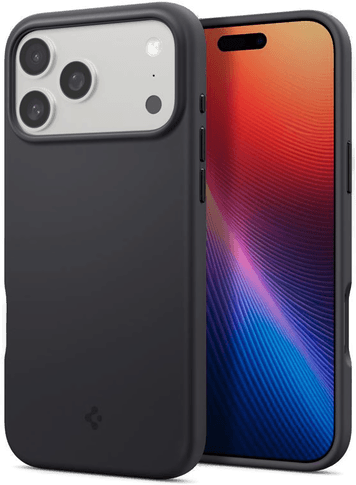 Spigen Silicone Fit MagSafe iPhone 17 Pro - Svart