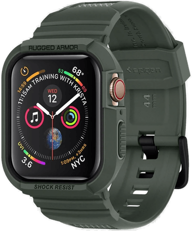 Spigen Rugged Armor Pro Apple Watch 44mm - Grønn