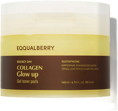 Eqqualberry Collagen Glow Up Gel Toner Pads