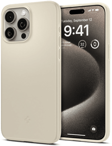 Spigen Thin Fit Deksel iPhone 15 Pro Max Mute Beige