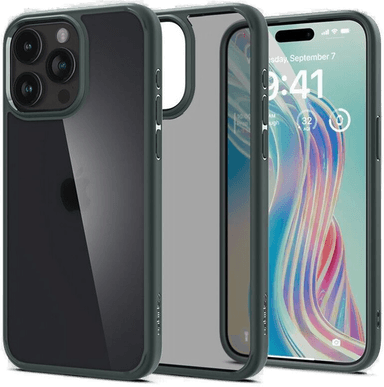 Spigen Ultra Hybrid iPhone 15 Pro Max - Frost/grønt