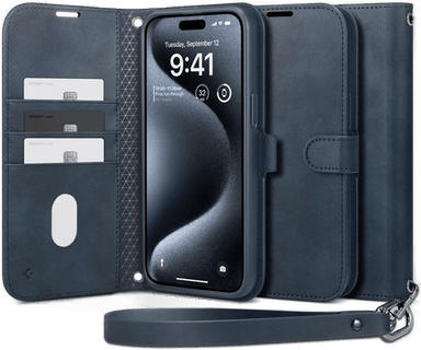 Spigen Wallet S Pro - navy - iPhone 15 Pro