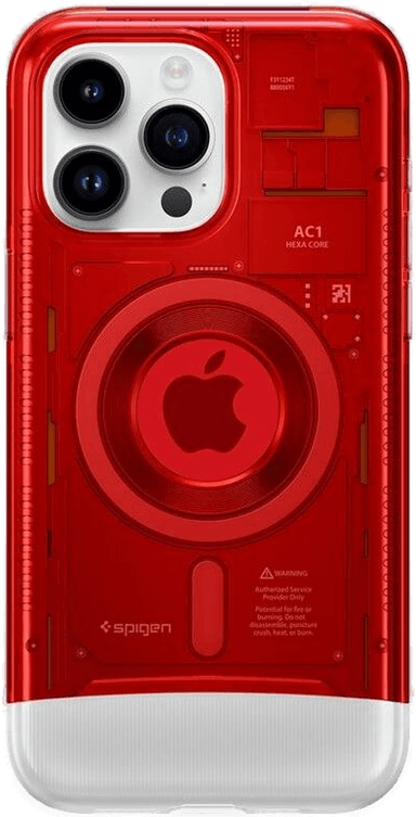 Spigen Classic C1 MagFit iPhone 15 Pro Rød
